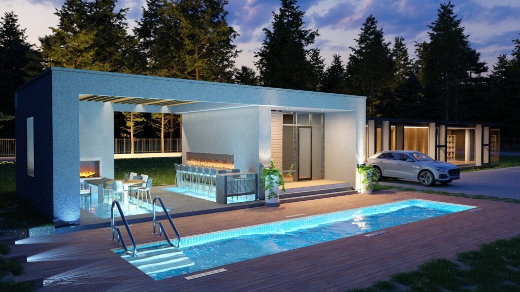 realistic Sketchup Vray Pool design