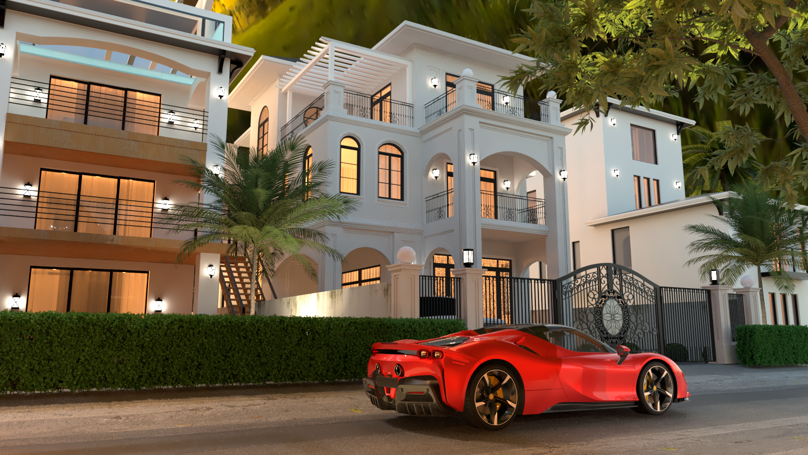 ferrari night dome_nosunlight_orangedome